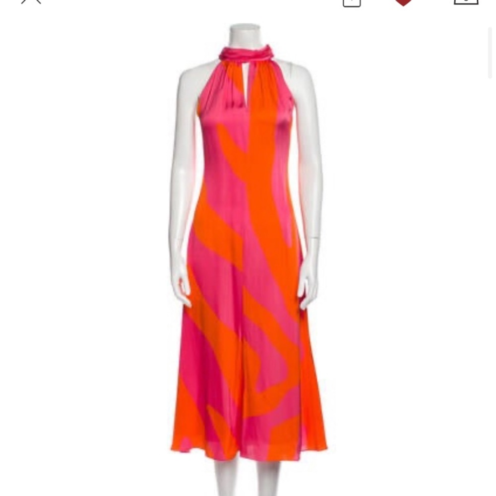 Milly silky halter patterned dress